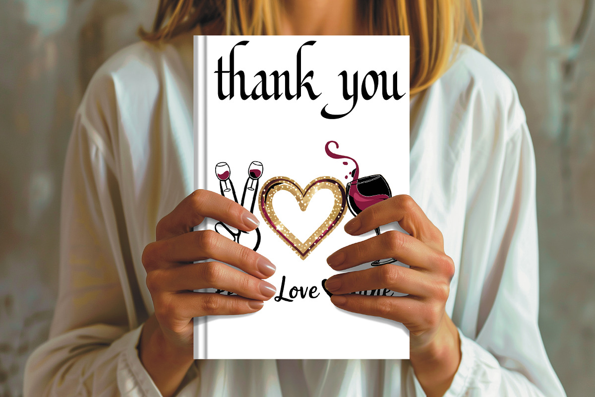 Peace love wine peace sign heart win, an Illustration by CrexoraLab (Photo 1 of 4)