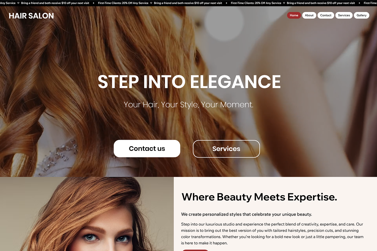 Hair Studio - Wix Studio Website, a Wix Template by Kitteeh (Photo 3 of 3)