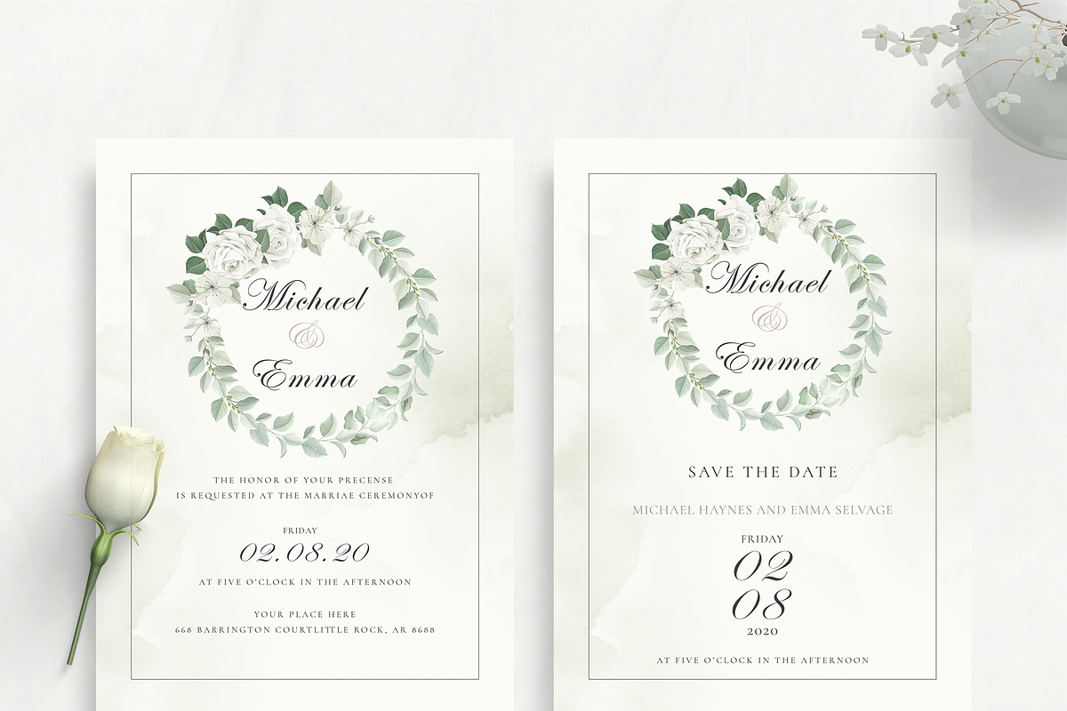 Wedding Invitation Suite, an Invitation Template by CreativeZoom (Photo 3 of 3)