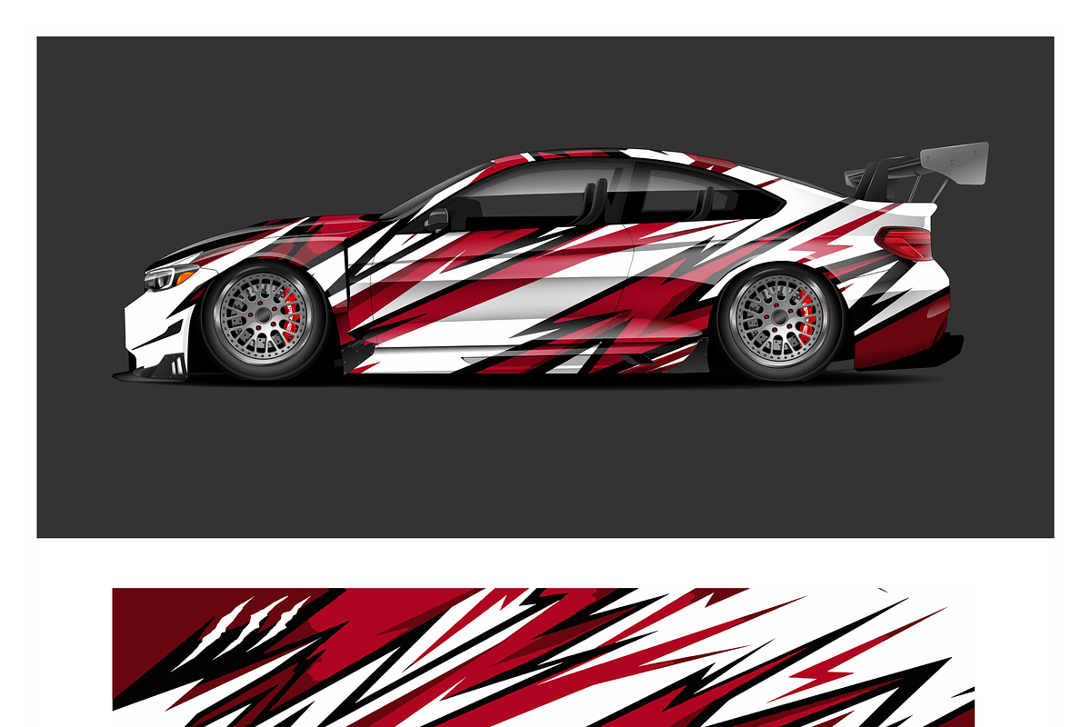 Dynamic Race Car Wrap Design, a Transportation Illustration by CarWrap design (Photo 1 of 4)