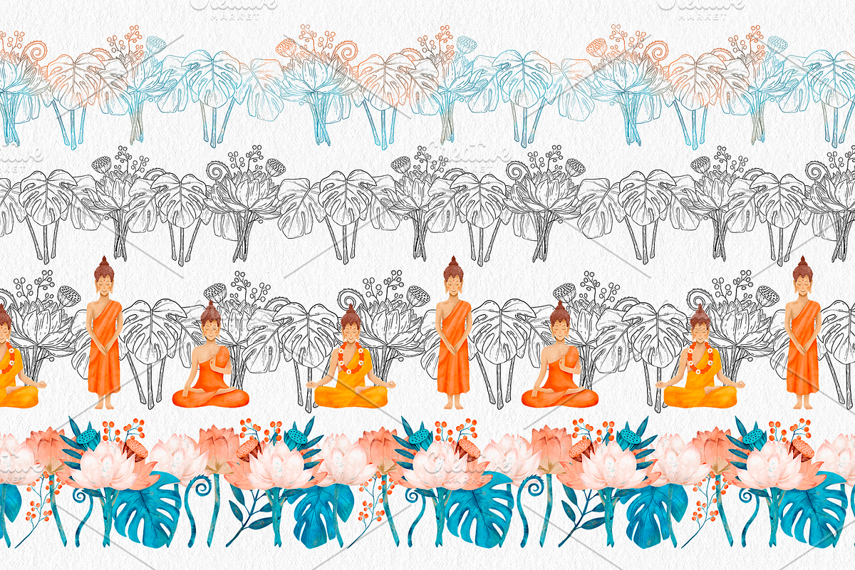 Buddha watercolor clip art, an Illustration by ARTerria (Photo 8 of 15)