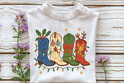 Cowboy Boot Country Christmas Xmas, an Illustration by CraftArtStudio (Thumbnail 2 of 4)
