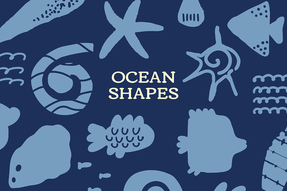 200+ OCEAN CLIPARTS - HAND DRAWN, a Seasonal Illustration by JuDesign (Photo 1 of 23)