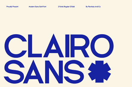 Clairo Sans, a Sans Serif Font by Flawless And Co
