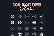 100 Retro Badges Vol. 2, a Branding & Logo Template by Amito Vectors (Thumbnail 1 of 6)