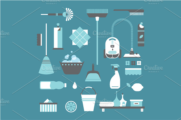 Vector Cleaning Icons preview 2