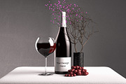 Wine Bottle Mockup With Environment, a Product Mockup by graphicook (Thumbnail 5 of 5)