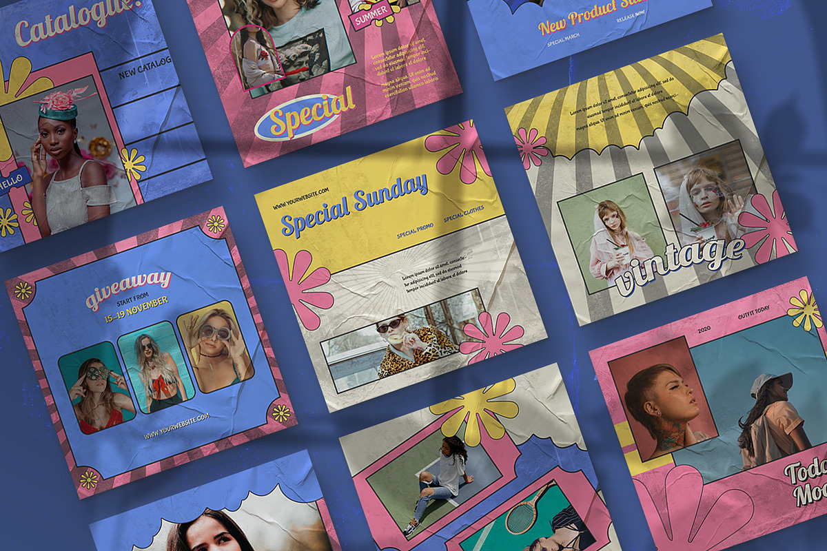 Gilvintage Instagram Templates, a Social Media Template by Azruca (Photo 4 of 9)