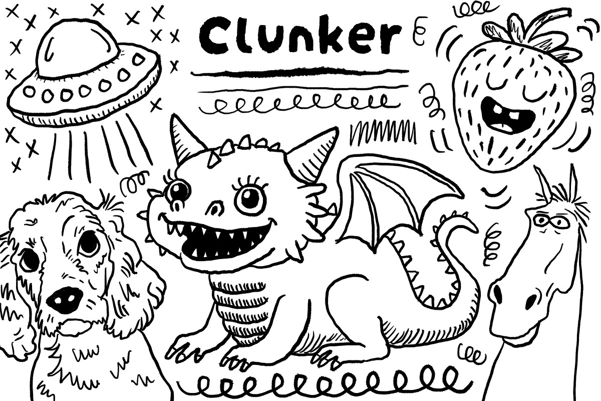 Crunchy Cartoon Inkers Brushes, a Brush Add-On by Heather Green Designs (Photo 4 of 10)