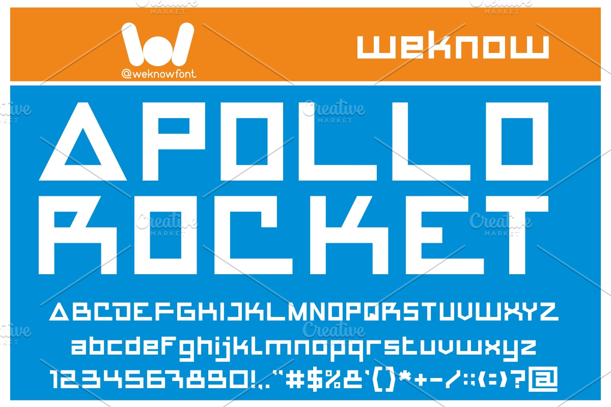 Apollo Rocket font, a Font by weknow (Photo 1 of 5)