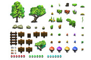 Magic Forest - Platform Tileset, a Graphic by LudicArts (Thumbnail 5 of 5)
