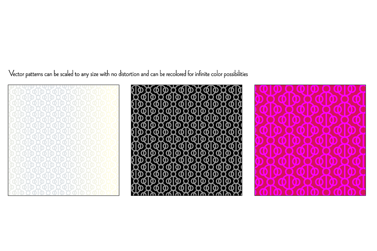 Seamless Silver White Mod Geometrics preview 3