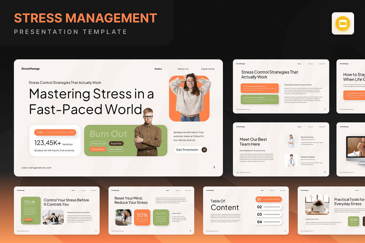 Stress Management Google Slides, a Presentation Template by Annora Studio (Photo 7 of 7)