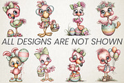 Whimsical Easter Flamingo Clipart, an Animal Illustration by RobertsArt (Thumbnail 3 of 5)
