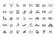 Set of Agriculture and Farming icons, an Outline Icon by Tettygreen (Thumbnail 1 of 2)