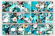 Blue flowers collection, a Background Graphic by MONO KEY STUDIO (Thumbnail 6 of 8)