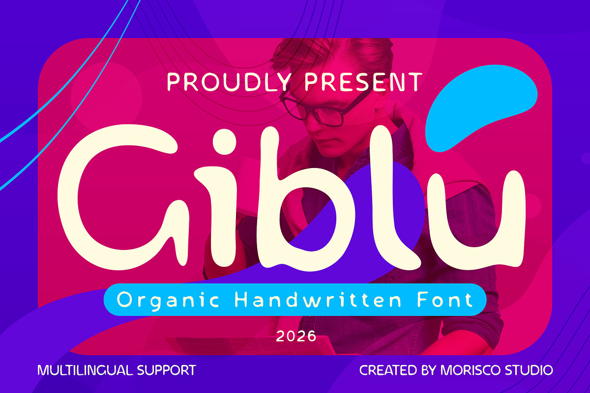 Giblu Organic Handwritten, a Handwritten Font by Morisco (Photo 1 of 9)