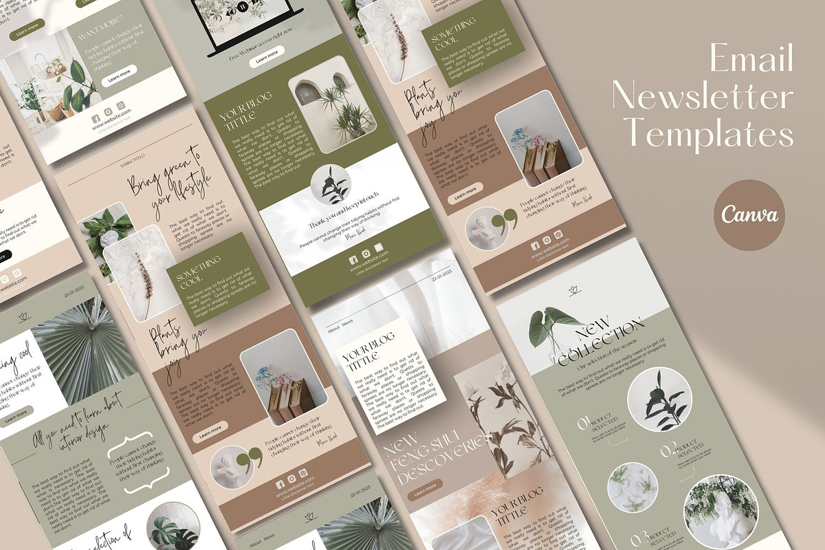 Floral CANVA Email Newsletter, an Email Template by Marketello Studio (Photo 2 of 7)