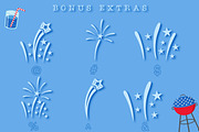 Fireworks 4th of July Font & Bonus S, a Font by Anastasia Feya (Thumbnail 5 of 6)