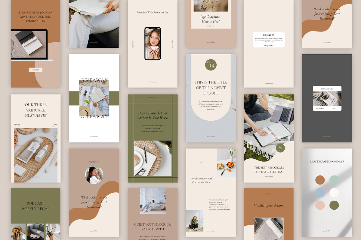 Podcast Marketing Bundle | CANVA, a Social Media Template by Grandview Collective (Photo 5 of 8)