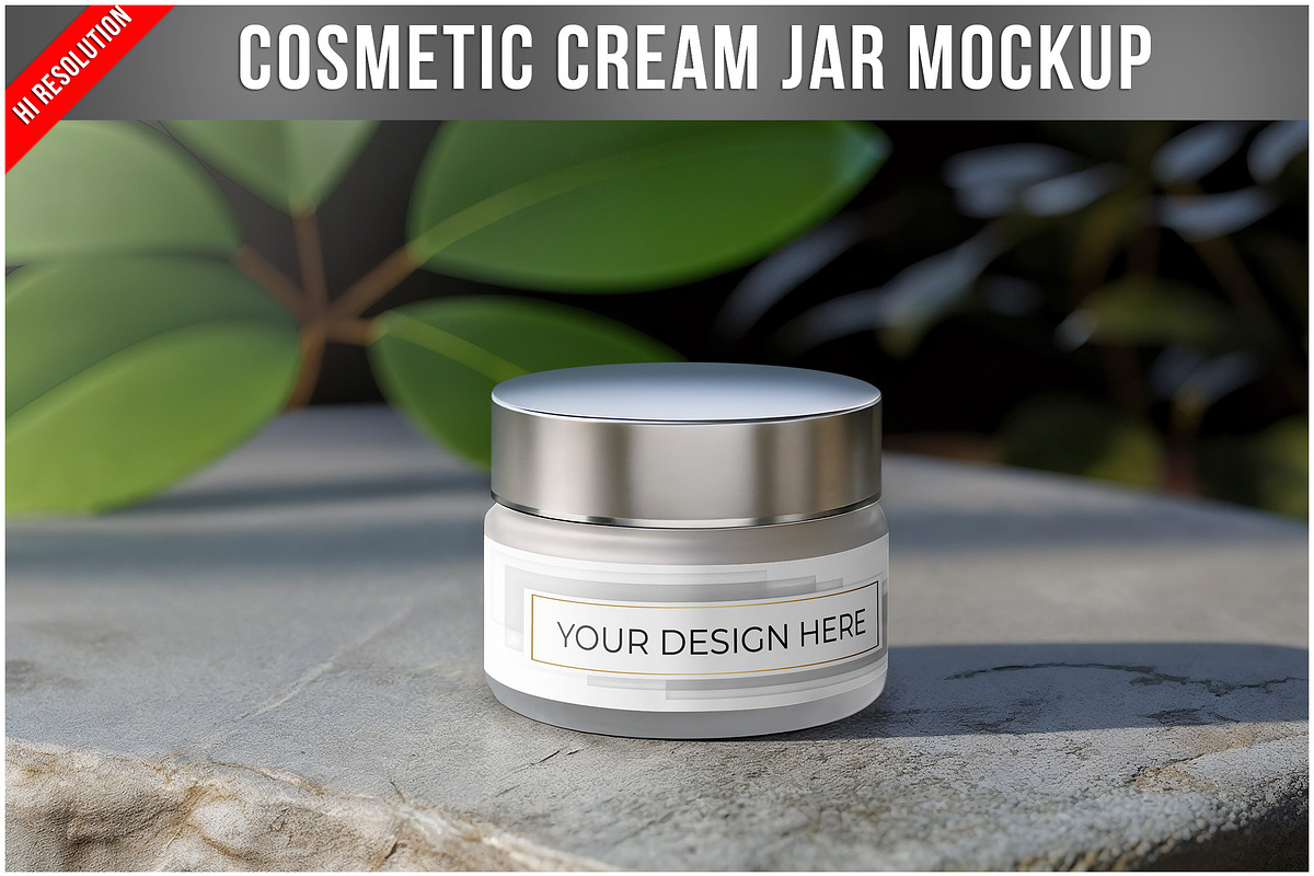 Cosmetic Cream Jar Mockup PSD, a Packaging Mockup by Bruno's Shop (Photo 1 of 4)