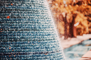 Tiled Fountain with Soft Autumn Park, an Architecture Photo by SkyNext