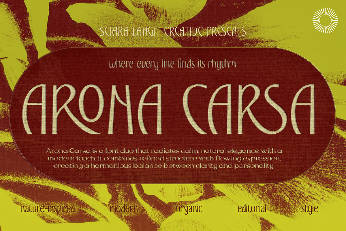 Arona Carsa - Font Duo, a Sans Serif Font by Setara Langit CreativeStd (Photo 1 of 12)