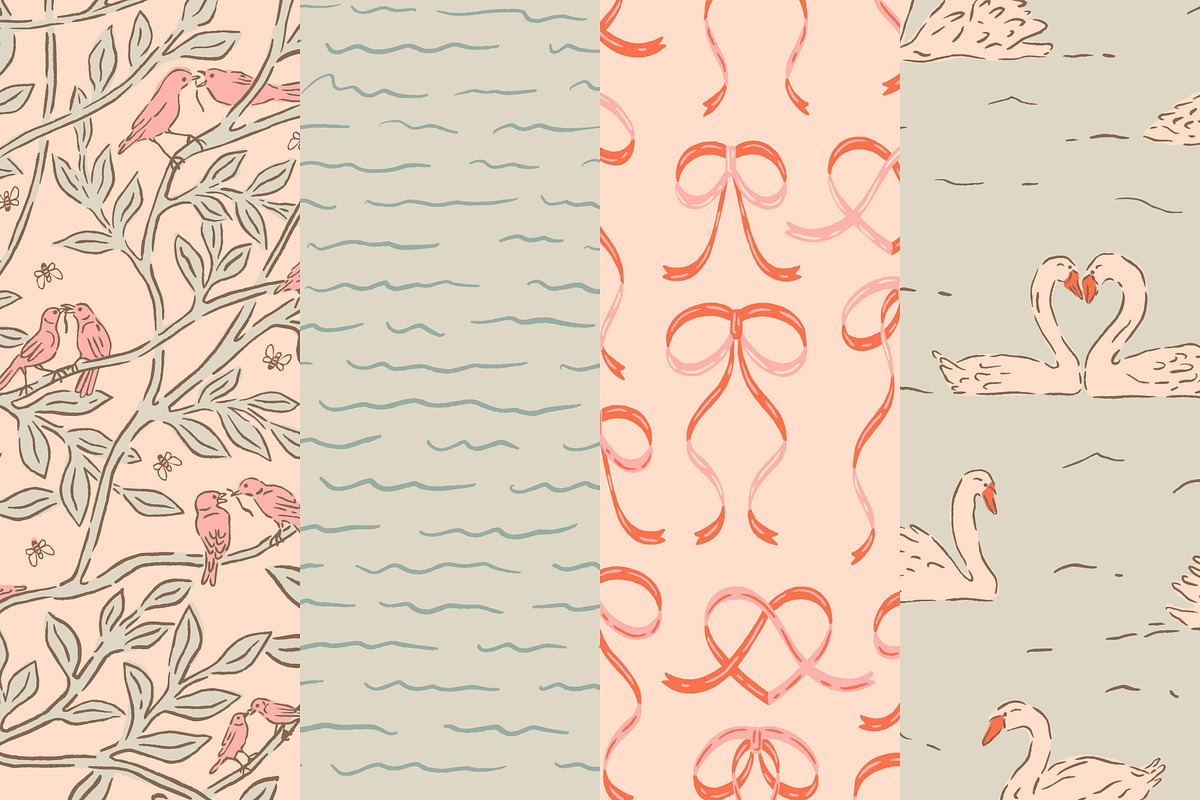Renaissance Romance Patterns & Fonts, a Pattern Graphic by Liz Kohler Brown (Photo 9 of 11)