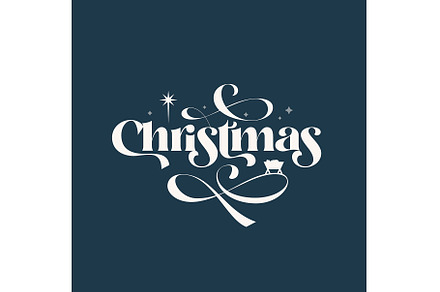 Christmas Title Lettering baby Jesus