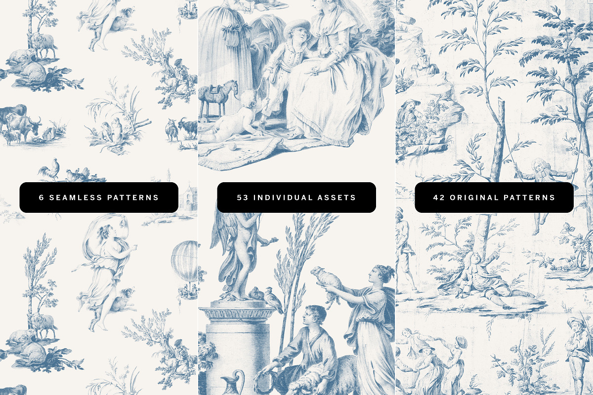 Toile De Jouy Design Collection, a Decorative Illustration by Century Library (Photo 3 of 17)