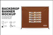 Backdrop Banner Mockup, a Product Mockup by Designbuys (Thumbnail 1 of 3)