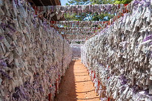 Omikuji fortune path at Ishiura Shrine in Kanazawa, an Architecture Photo by GoodGoods
