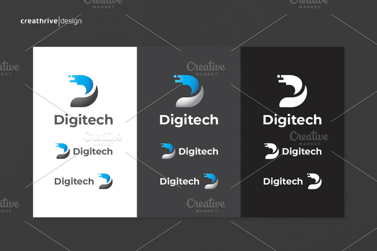 Digitech Logo, a Branding & Logo Template by Creathrive Design