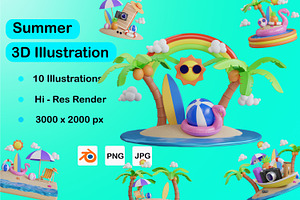 3D Summer Holiday Pack