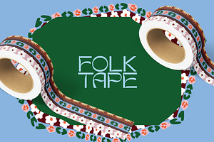 Folk Tape Washi Tape Vector Patterns