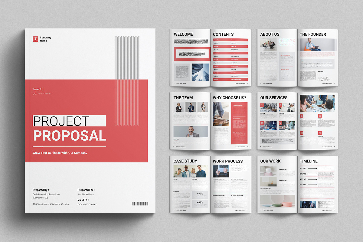 Project Proposal Template, a Brochure Template by E-Type (Photo 1 of 8)