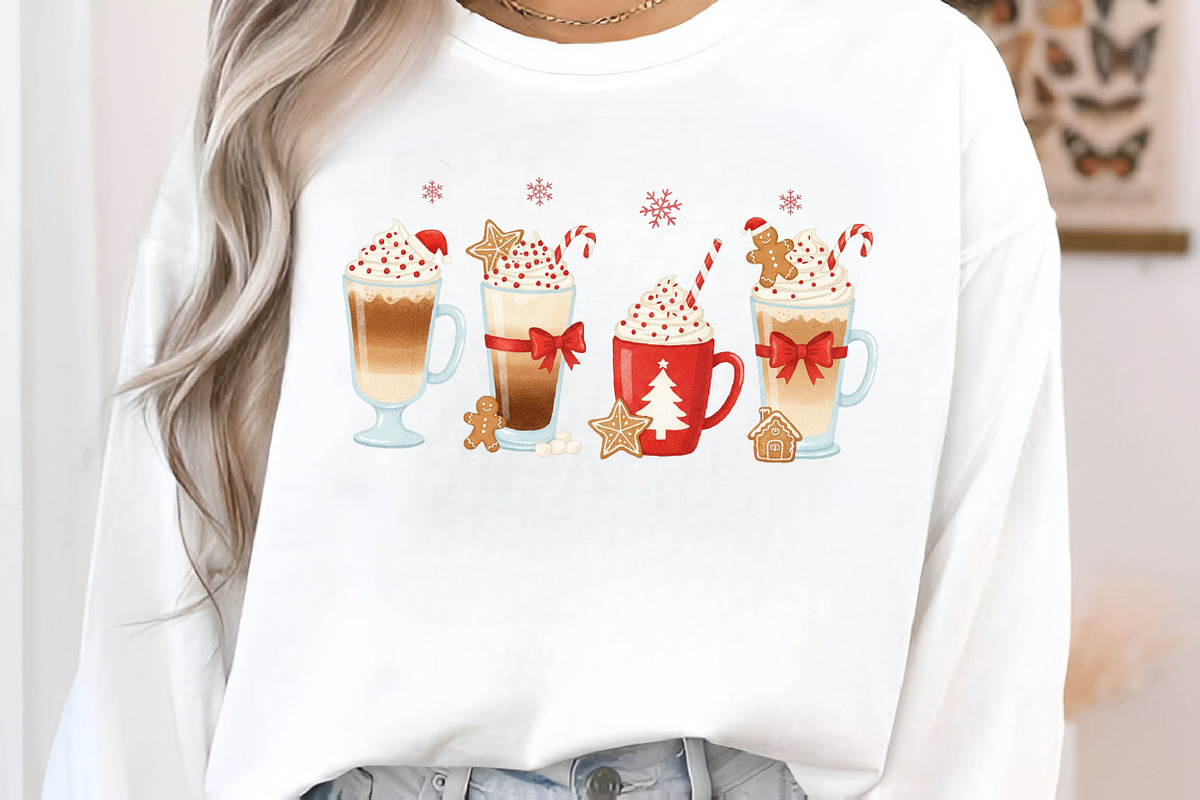 Christmas Bow Gingerbread Coffee Png, an Illustration by Craft Nest (Photo 6 of 6)