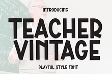Teacher Vintage | Script Font