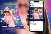 Friday Rave Night Party Flyer, a Flyer Template by Teetouch Graphics (Thumbnail 2 of 3)