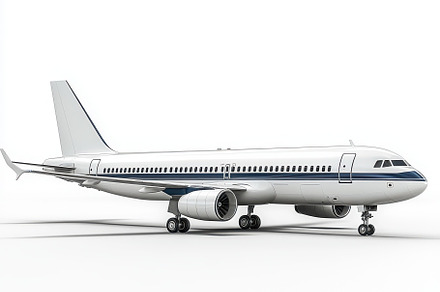 White Passenger Airplane on White Ba, a Background Photo by Pixeness