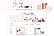 Rose Gold Etsy Shop Branding Kit, a Branding & Logo Template by Macarons and Mimosas (Thumbnail 1 of 9)