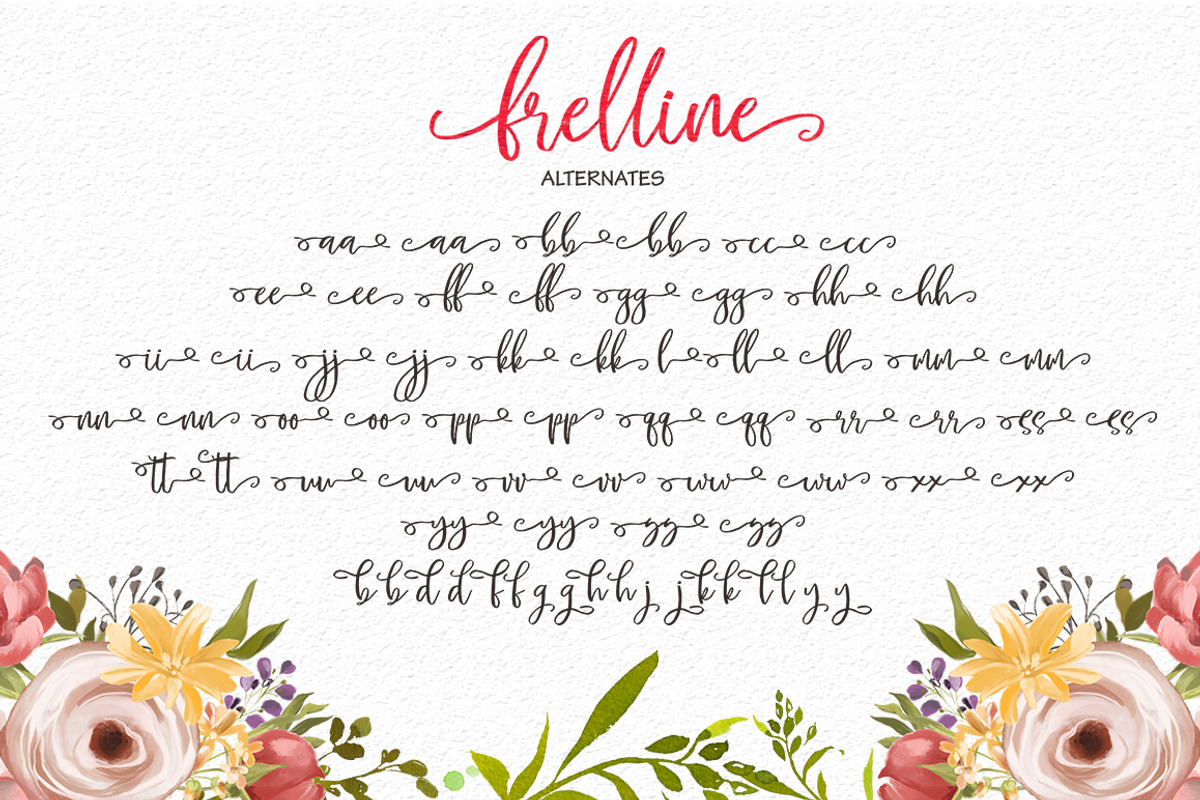 Frelline Script, a Script Font by Soft Creative (Photo 7 of 8)