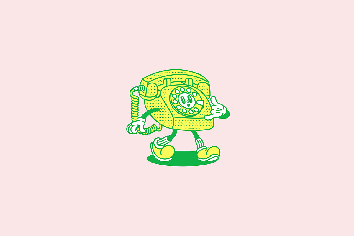 Retro Cartoon Call Center Badges, a Graphic by The Isian (Photo 5 of 5)