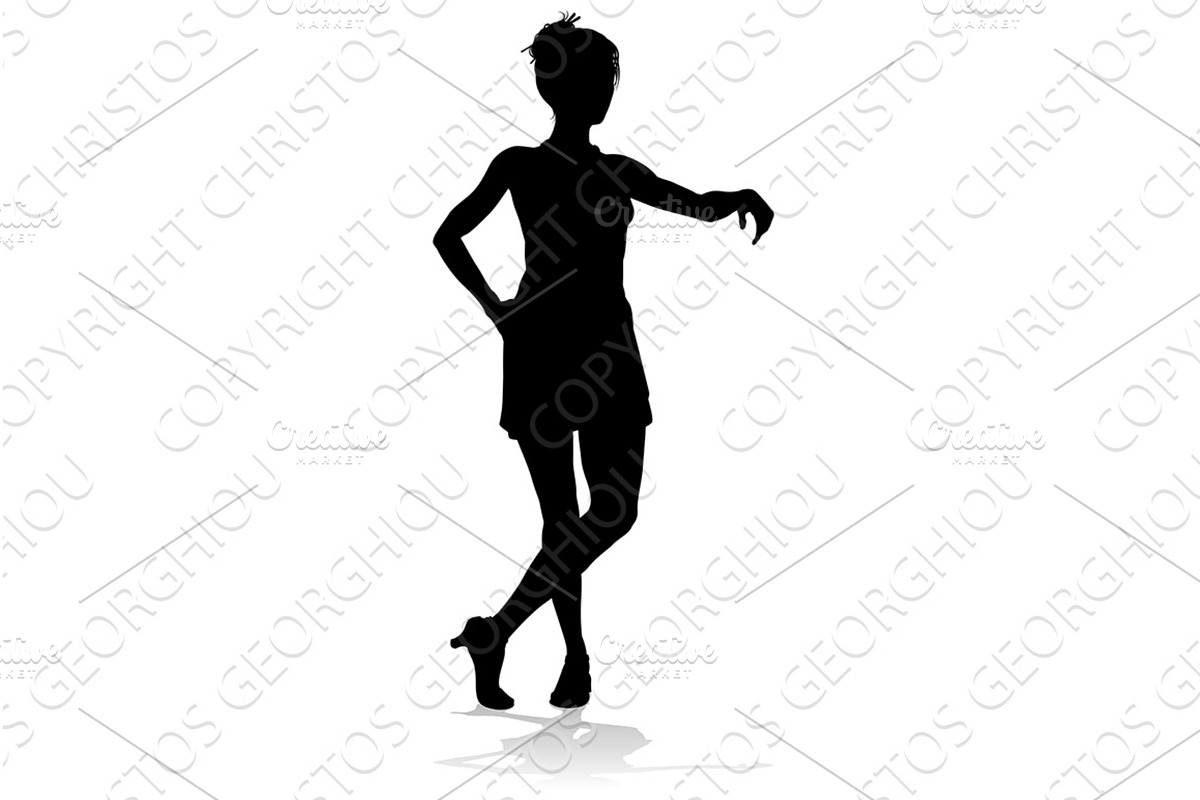 Woman Relaxed Leaning Silhouette, a Person Illustration by Christos Georghiou