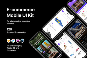 E-commerce Mobile UI Kit, an UI Kit Template by flr.24