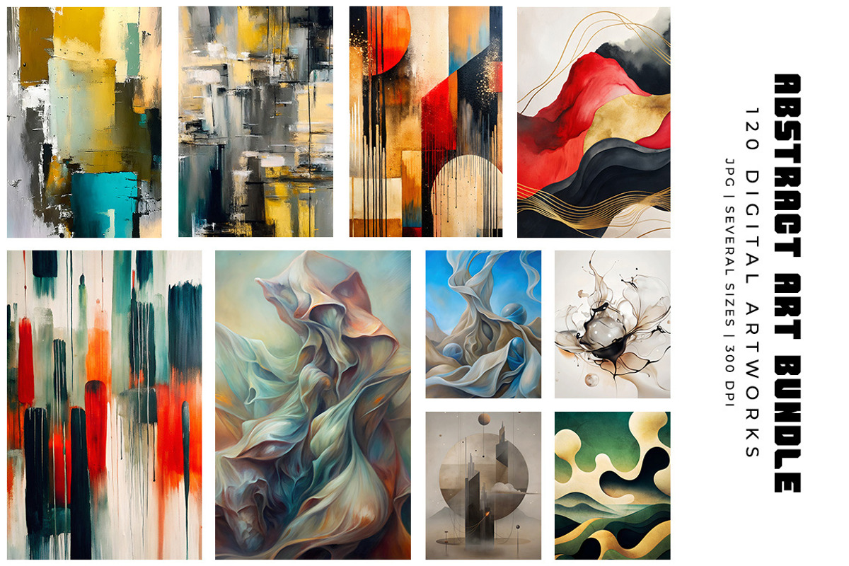 Abstract Digital Art Bundle, a Decorative Illustration by Digital Art Creations (Photo 1 of 12)