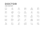 Set line icons of doctor, an Outline Icon by motorama (Thumbnail 2 of 2)
