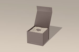 Small Square Premium Box Mockup