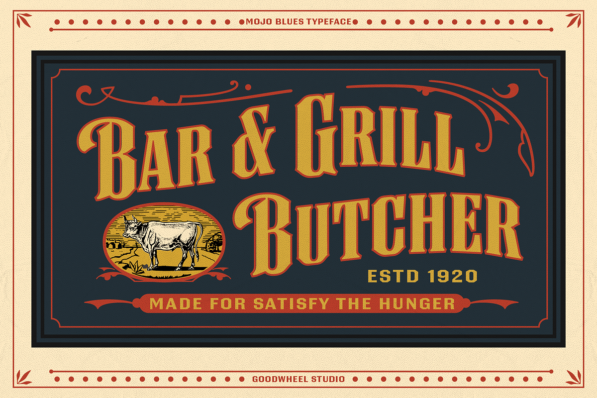 Mojo Blues, a Font by Goodwheel Studio (Photo 5 of 9)