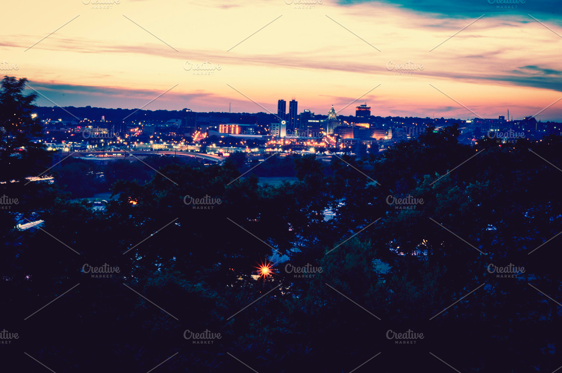 City Lights At Twilight
